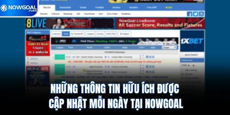 Những thông tin hữu ích được cập nhật mỗi ngày tại Nowgoal